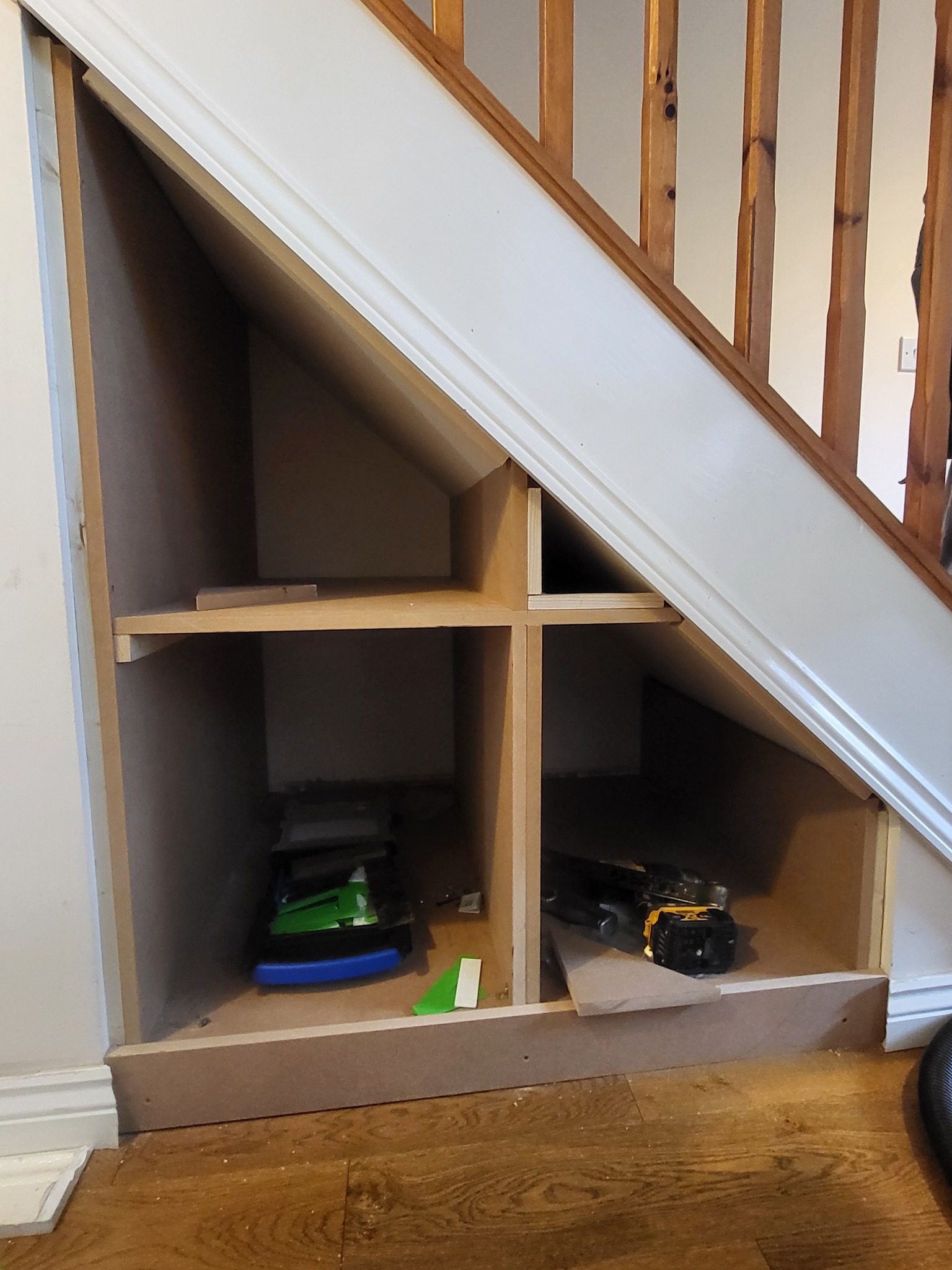 Bespoke Understairs Storage - Early construction