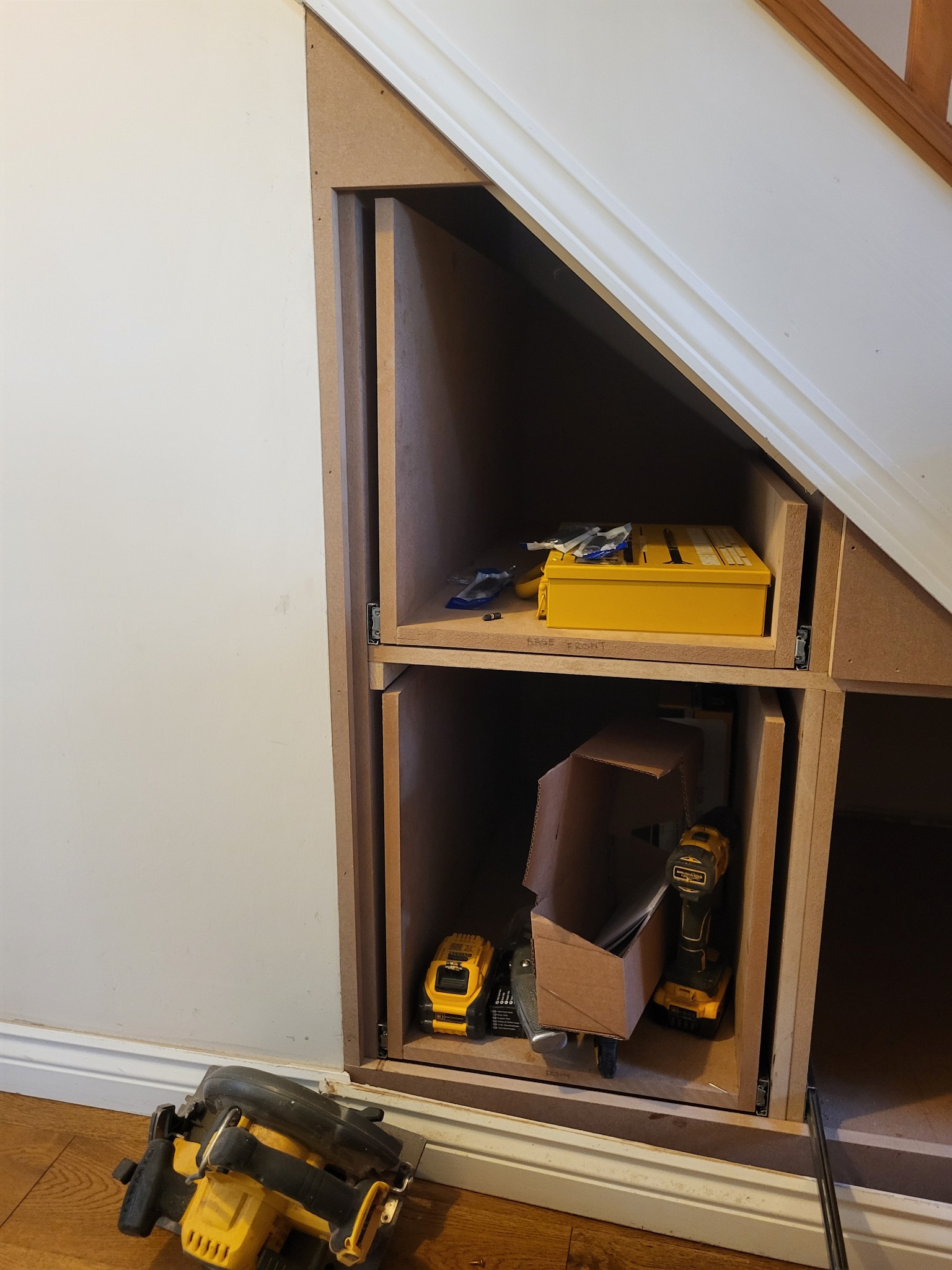 Bespoke Understairs Storage - Internal build