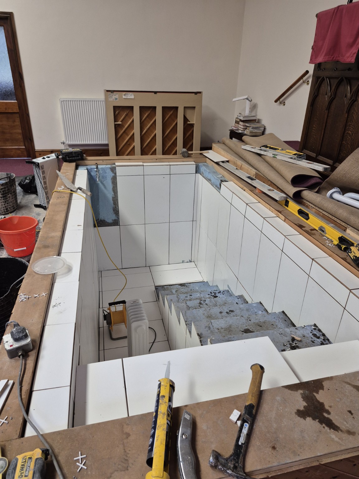 Baptistry Pool Refurbishment - During