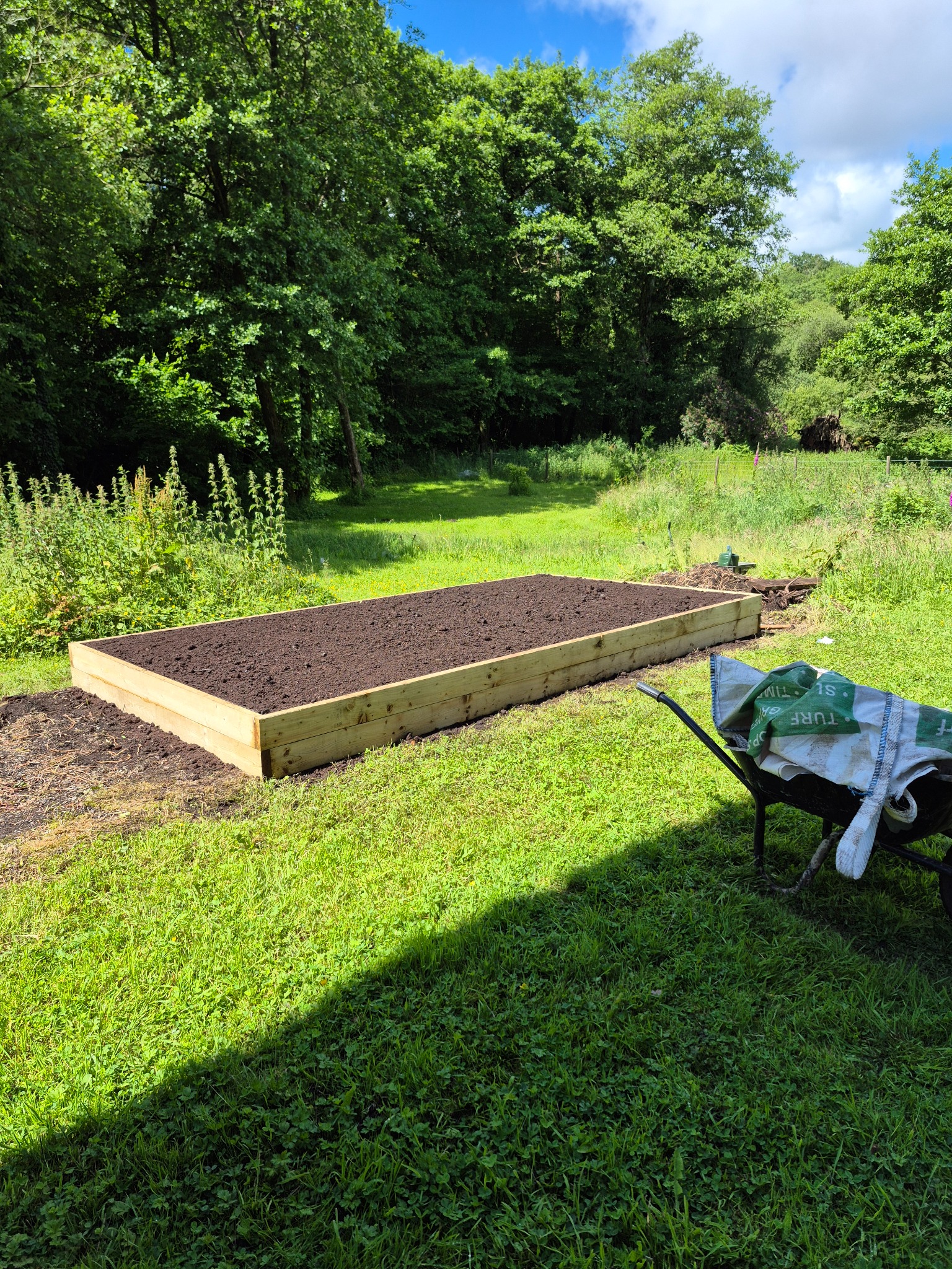 Raised timber vegetable bed completed by SRG - Limited