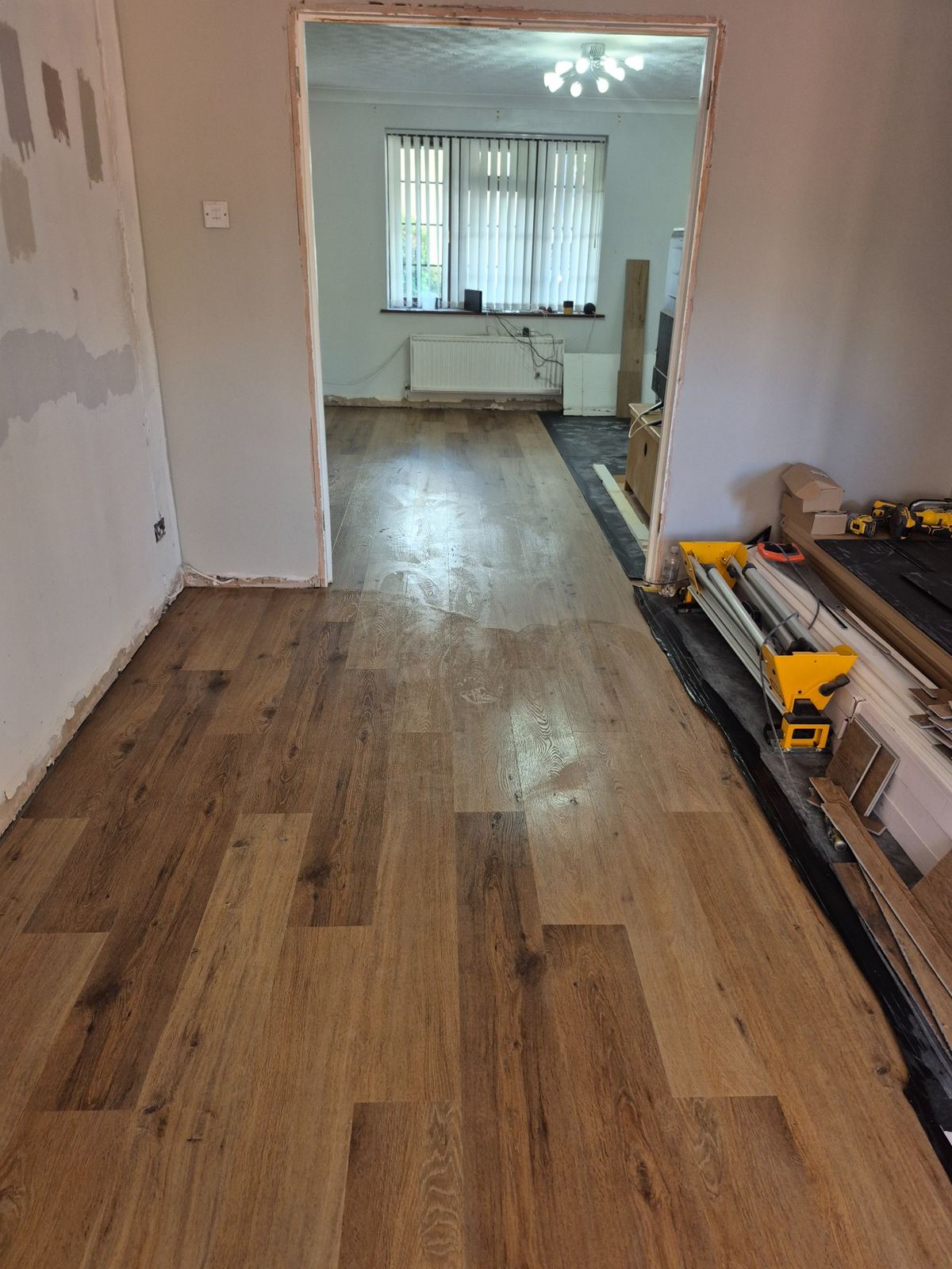 Interior renovation work - Flooring progression