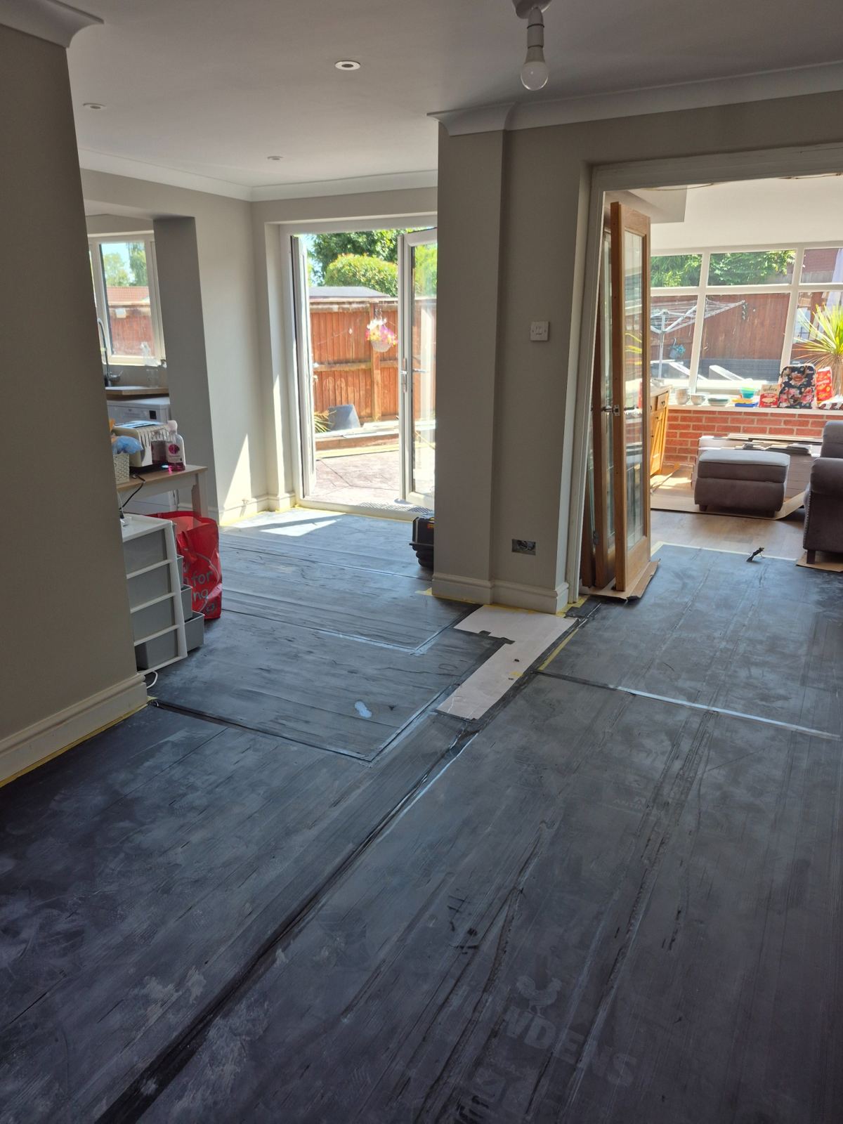 Interior renovation work - Protected work area